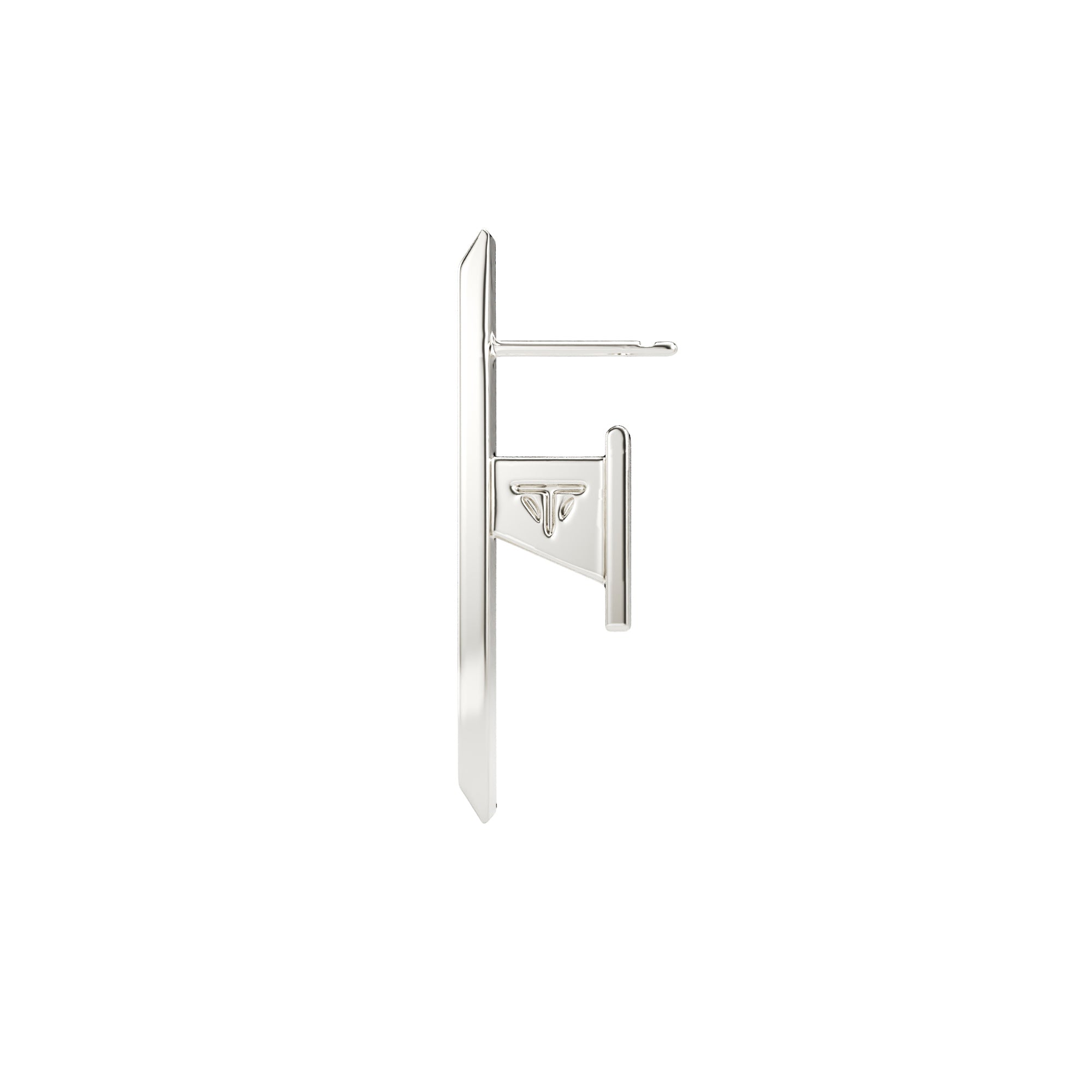 Silver Array earrings with minimalistic and futuristic design 